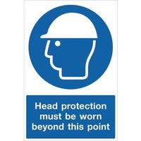 SIGN HEAD PROTECTION MUST 400 X 600 FLOOR VINYL