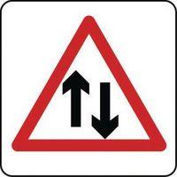 SIGN TWO WAY TRAFFIC ALUMINIUM 400 X 400