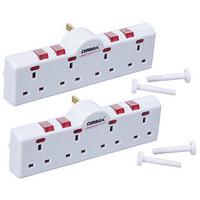 Single to 4 Socket Surge Convertors (2 - SAVE £5)