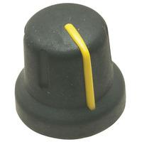 sifam 305tpnp120 006 12mm soft touch 18 spline knob with yellow 