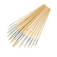 Silverline Artists Paint Brush Set 12pce Pointed Tips