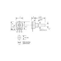 Single turn rotary pot Mono 0.25...
