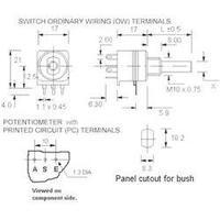 Single turn rotary pot + switch Mono 47 k? Potentiometer Service GmbH 7517 1 pc(s)