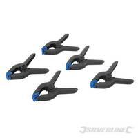 Silverline Spring Clamps 5pk 100mm Jaw