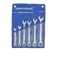 silverline fixed head ratchet spanner set 6pce 8 17mm