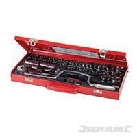 silverline socket wrench set 12 drive metricaf 42pce 42pce