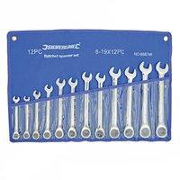 Silverline Fixed Head Ratchet Spanner Set 12pce 8 - 19mm