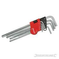 Silverline Expert Hex Key Imperial Set 10pce 1/16\