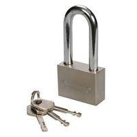 silverline 50mm long shackle steel padlock