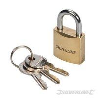 silverline brass padlock 40mm