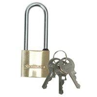 silverline brass padlock long shackle 50mm