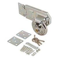 silverline disc padlock steel hasp set 2pce 70mm