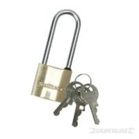 Silverline Brass Padlock Long Shackle 40mm