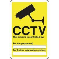 SIGN CCTV THIS SCHEME IS CONTROLLED 300 X 400 VINYL