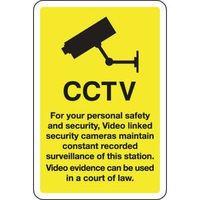 SIGN CCTV FOR YOUR PERSONAL SAFETY AND SECURITY 200 X 300 ALUMINIUM