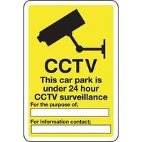 SIGN CCTV THIS CAR PARK IS UNDER 24 300 X 400 VINYL