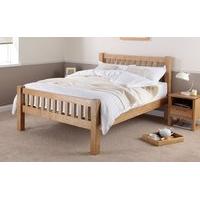 Silentnight Ayton Solid Oak Wooden Bed Frame, Double