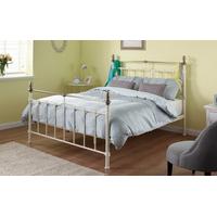 silentnight sydney metal cream bed frame double