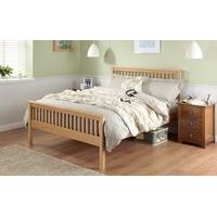 silentnight dakota oak wooden bed frame king size