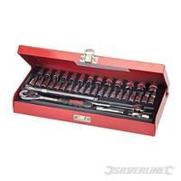 Silverline 38 Piece Socket Wrench 1/4\