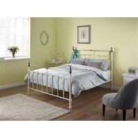 Silentnight Sydney (Cream) 5\' King Size Cream and Brass Metal Bed