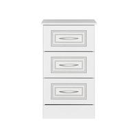 Siren 3 Drawer Narrow Chest White