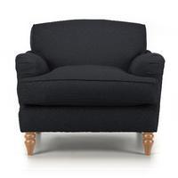 Siena Fixed Back Armchair Charcoal Latte
