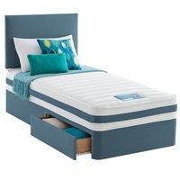 Silentnight Healthy Growth Kids Divan Set - Blue - Single - 2 Drawer