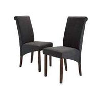 Siena Fabric Pair of Dining Chairs