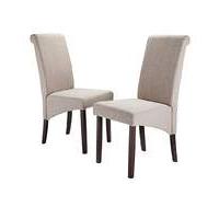 Siena Fabric Pair of Dining Chairs