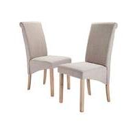 Siena Fabric Pair of Dining Chairs