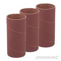 silverline 114mm bobbin sleeves 3pk 51mm 120 grit