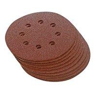 silverline hook loop discs punched 125mm 10pk 60 grit