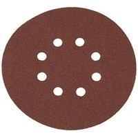 silverline hook loop discs punched 150mm 10pk 80 grit