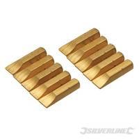 Silverline Slotted Gold Screwdriver Bits 10pk Slotted 7mm