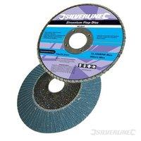 Silverline Zirconium Flap Disc 125mm 60 Grit