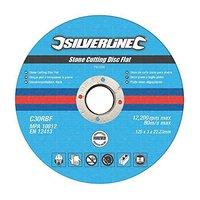 Silverline Stone Cutting Discs Flat 10pk 125 x 3 x 22.23mm