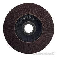 Silverline Aluminium Oxide Flap Disc 125mm 80 Grit