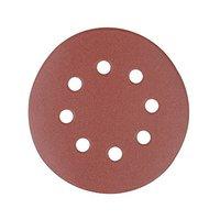 Silverline Hook & Loop Discs Punched 125mm 10pk 40 Grit