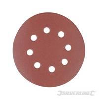 silverline hook loop discs punched 125mm 10pk 240 grit