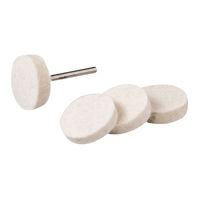 silverline rotary tool felt buffing wheel set 5pce 22mm dia