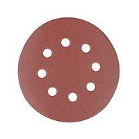 Silverline Hook & Loop Discs Punched 125mm 10pk 180 Grit