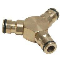 Silverline 3-way Connector Brass 1/2\