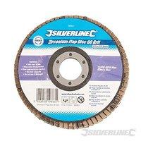 Silverline Zirconium Flap Disc 115mm 60 Grit