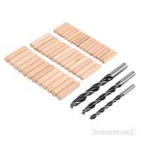 Silverline Dowel & Bit Set 47pce 6, 8 & 10mm