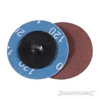 Silverline 50mm Quick-change Sanding Discs Set 5pce 120 Grit