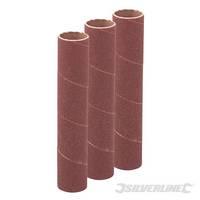 Silverline 90mm Bobbin Sleeves 3pk 19mm 80 Grit