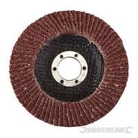 Silverline Aluminium Oxide Flap Disc 115mm 40 Grit