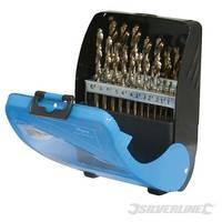 Silverline Cobalt Drill Bit Set 19pce 1 - 10mm