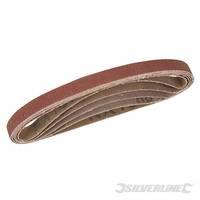 Silverline Sanding Belts 10 x 330mm 5pce 40, 60, 2 x 80, 120g